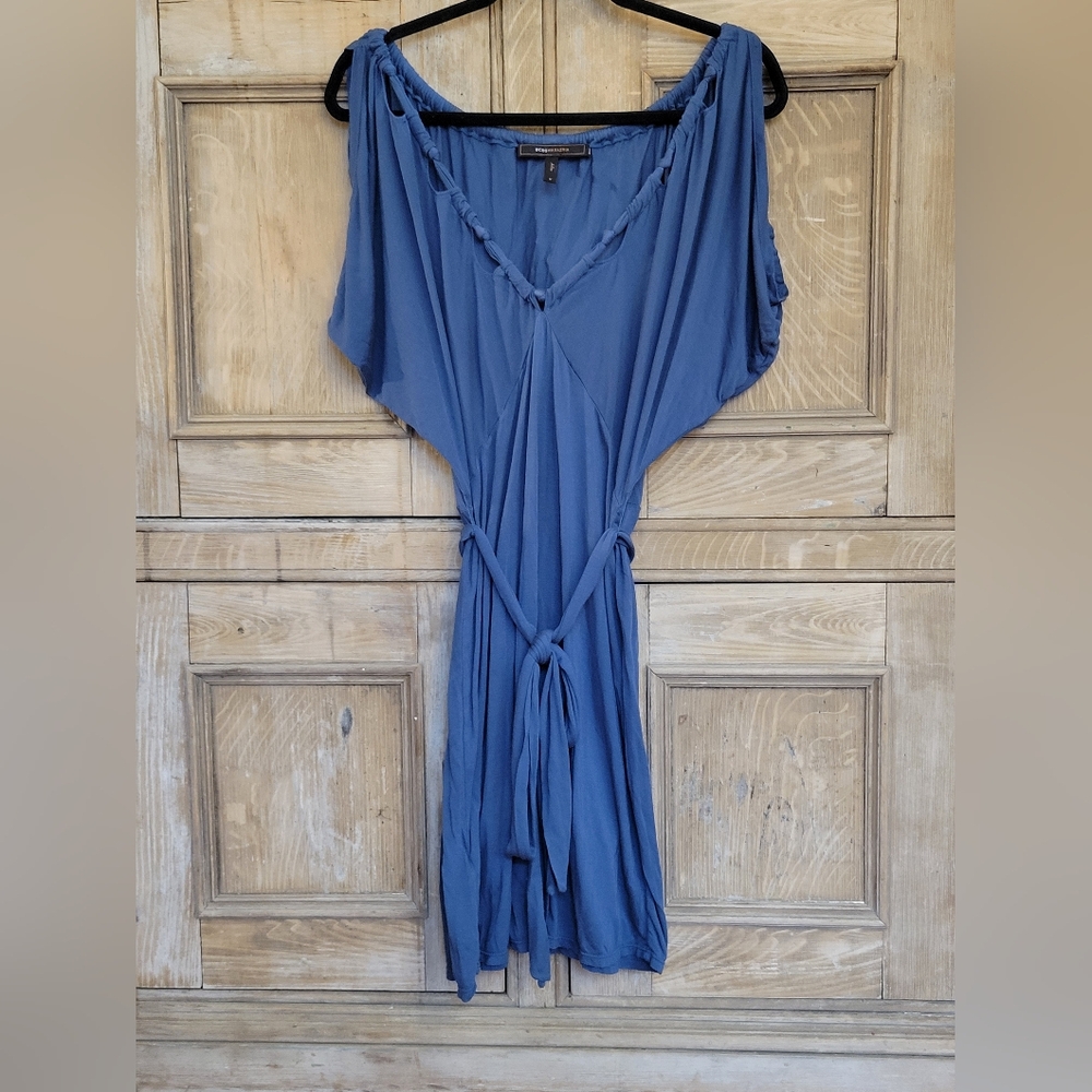 BCBGMaxAzria Blue Draped Dress